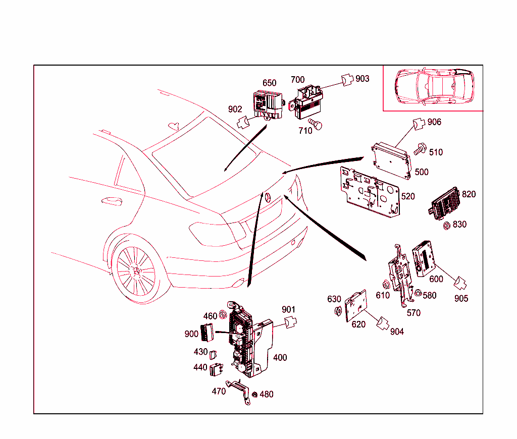 Control Modules And Relay In Trunk