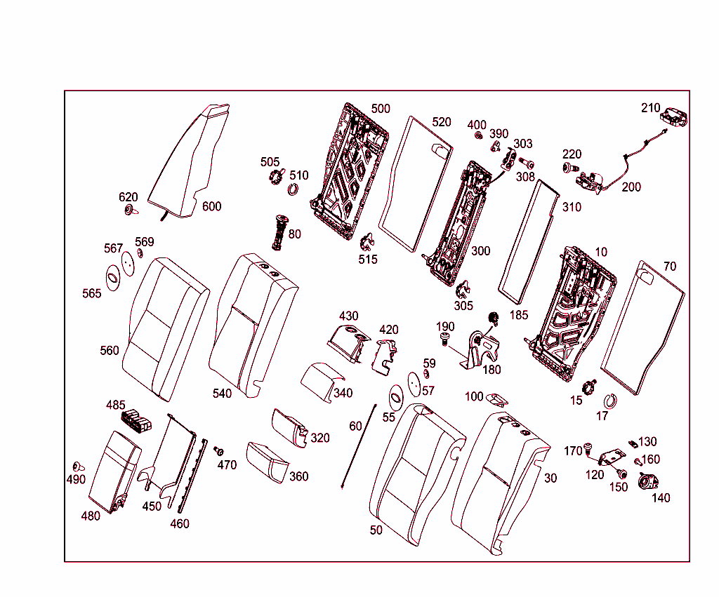 Rear Folding Backrest