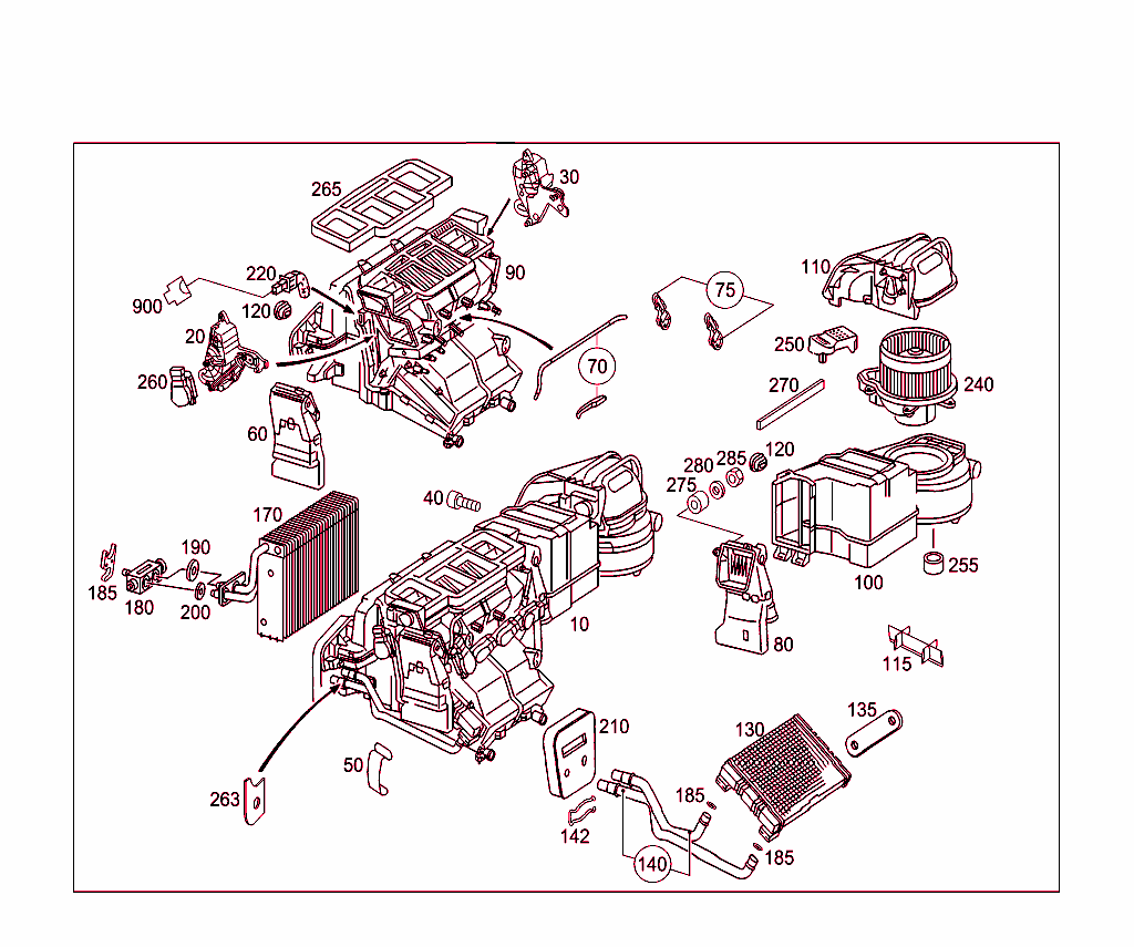 Heater Case & Air Conditioner Case With Blower