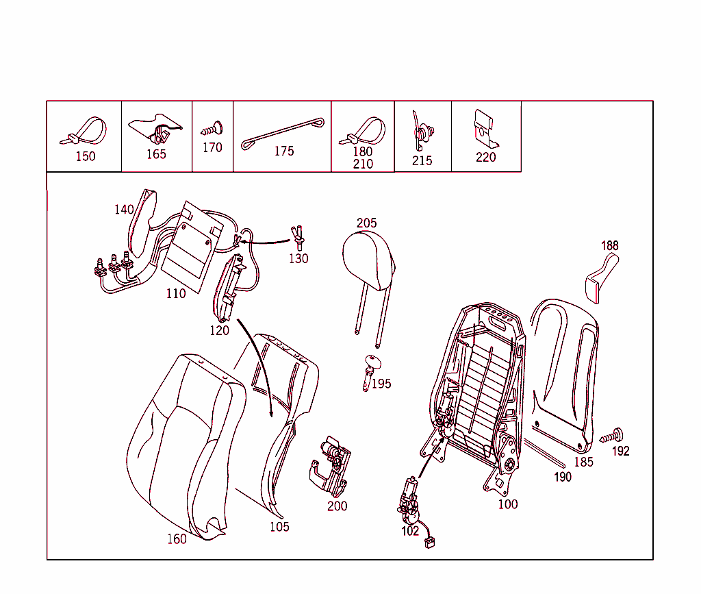 Front Seat,Luggage Net,And Headrest