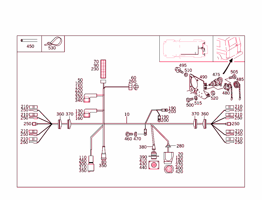 Tail Lamp Cable Harness