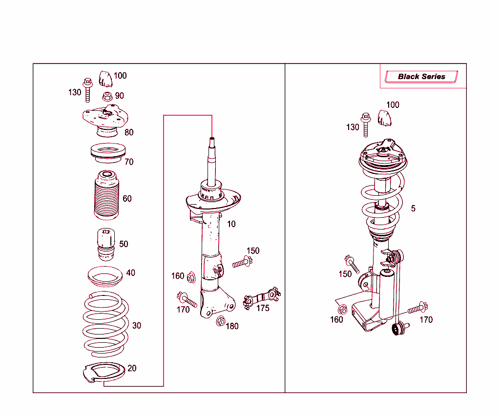 Spring Strut And Spring Strut Mounting Front