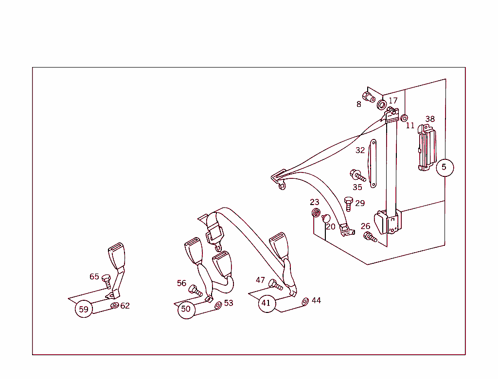 Rear Seat Safety Belt