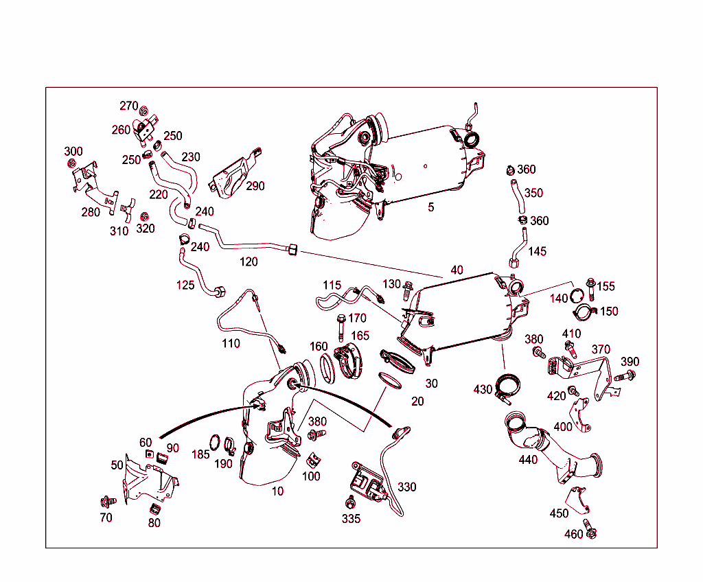 Exhaust System For Four-Cylinder Diesel Vehicles