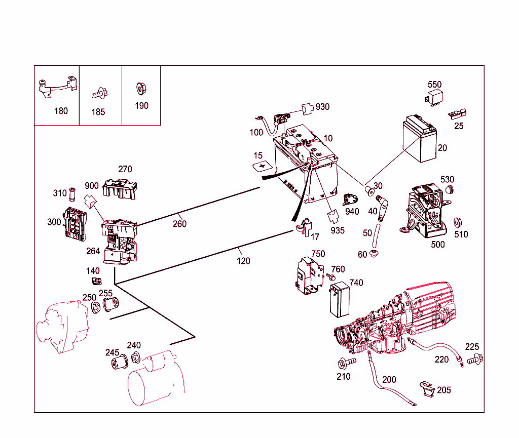 Battery,Starter/Alternator Cable