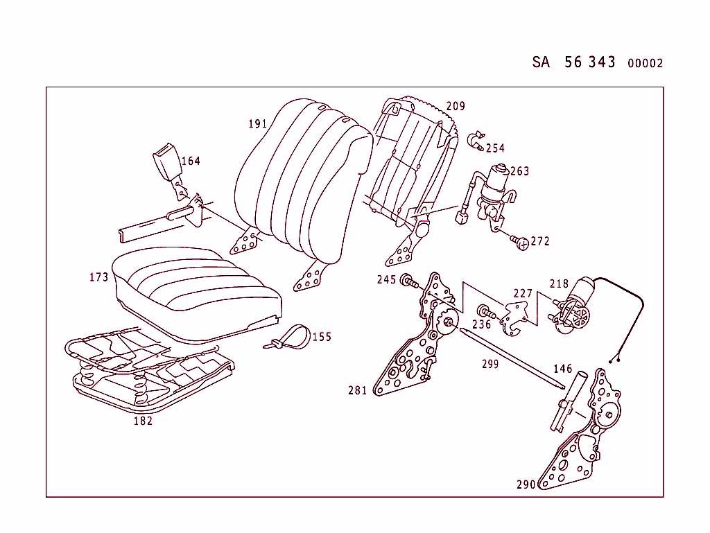 Electrically Adjusted Front Seat