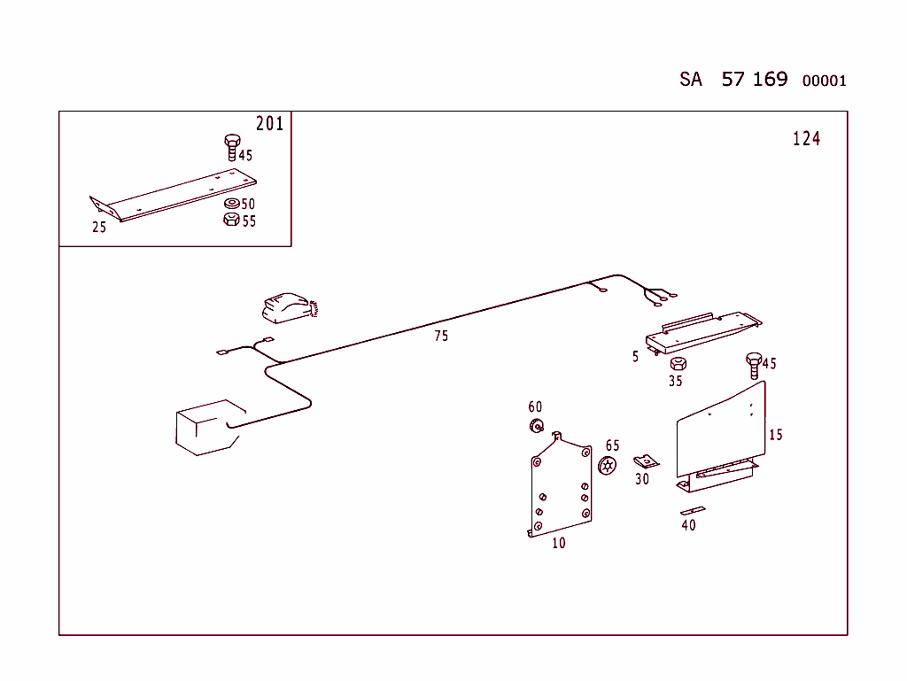 Autotelephone Pre-Equipment For Exportvehicles (Type 129 See Standardversion)
