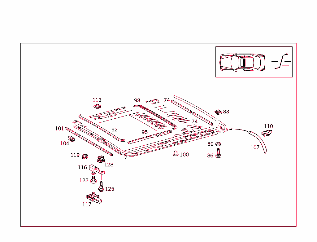 Sliding/Lifting Roof Frame