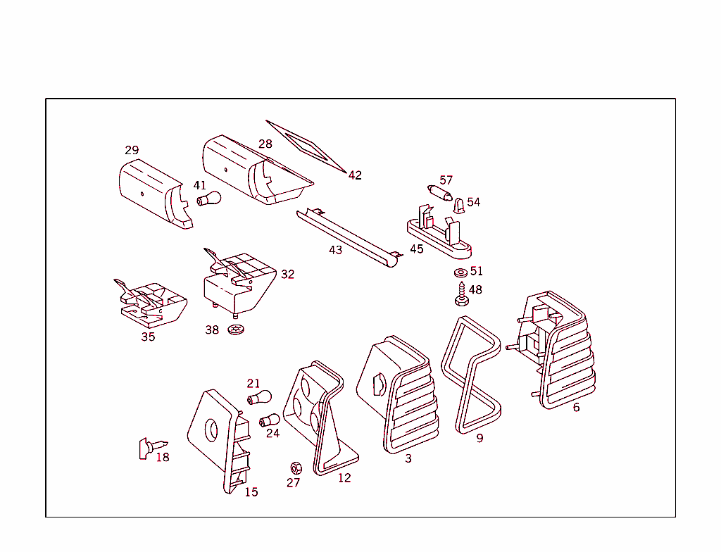 Rear Lamps, Additional Stop Light, And License Plate Lamp