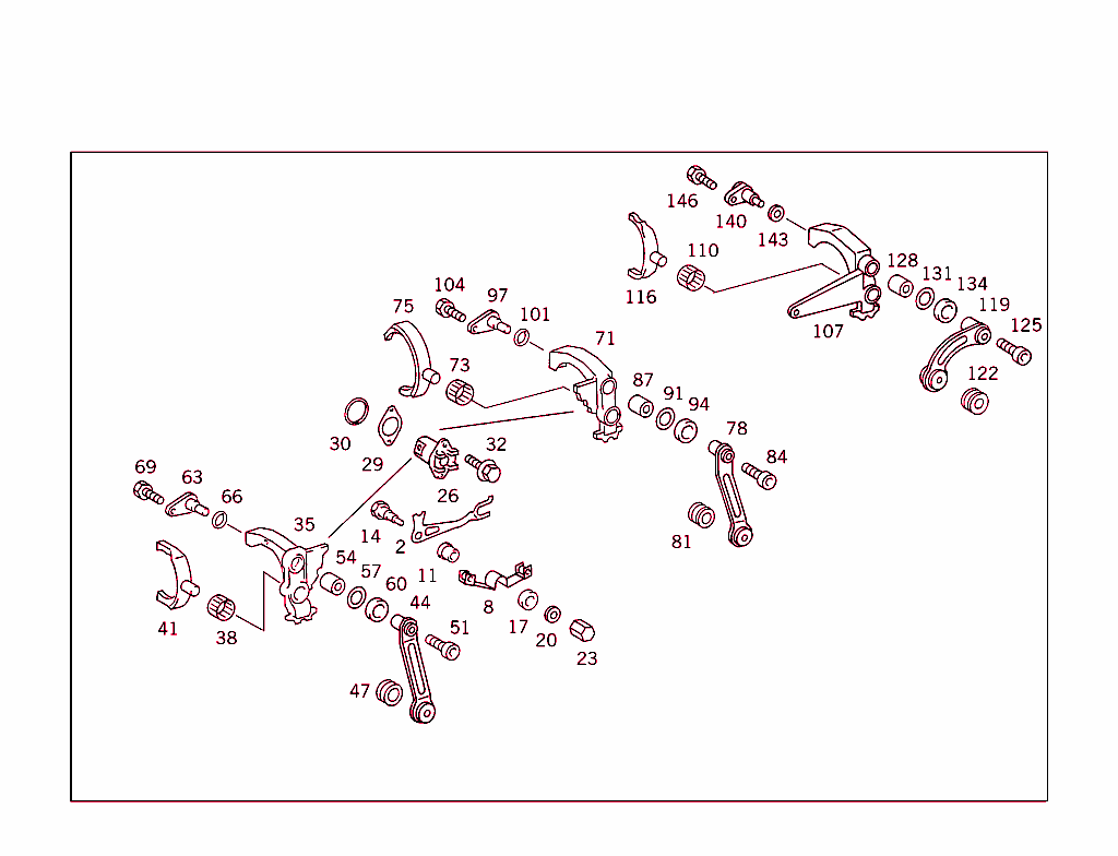 Shifting Fork,Swinging Shift Link, Shift Lever
