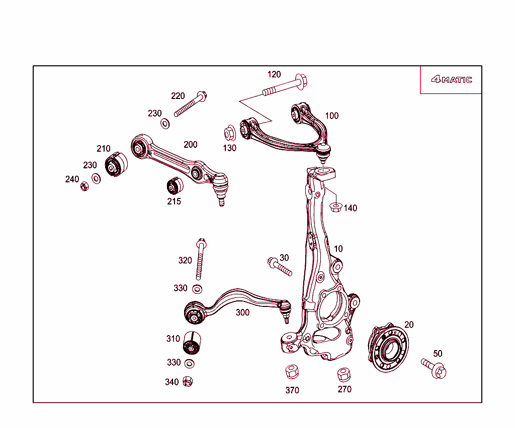 4Matic Steering Knuckle & Control Arm