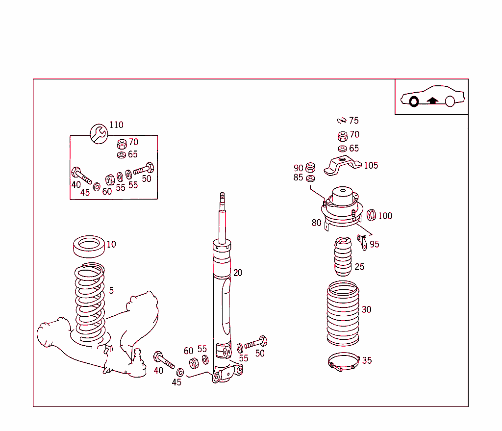 Front Springs And Suspension Used With Self-Levelling Device