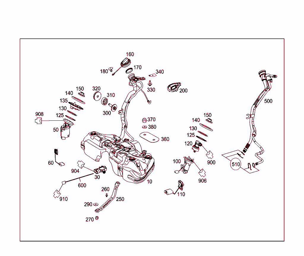 Fuel Tank With Attachment Parts