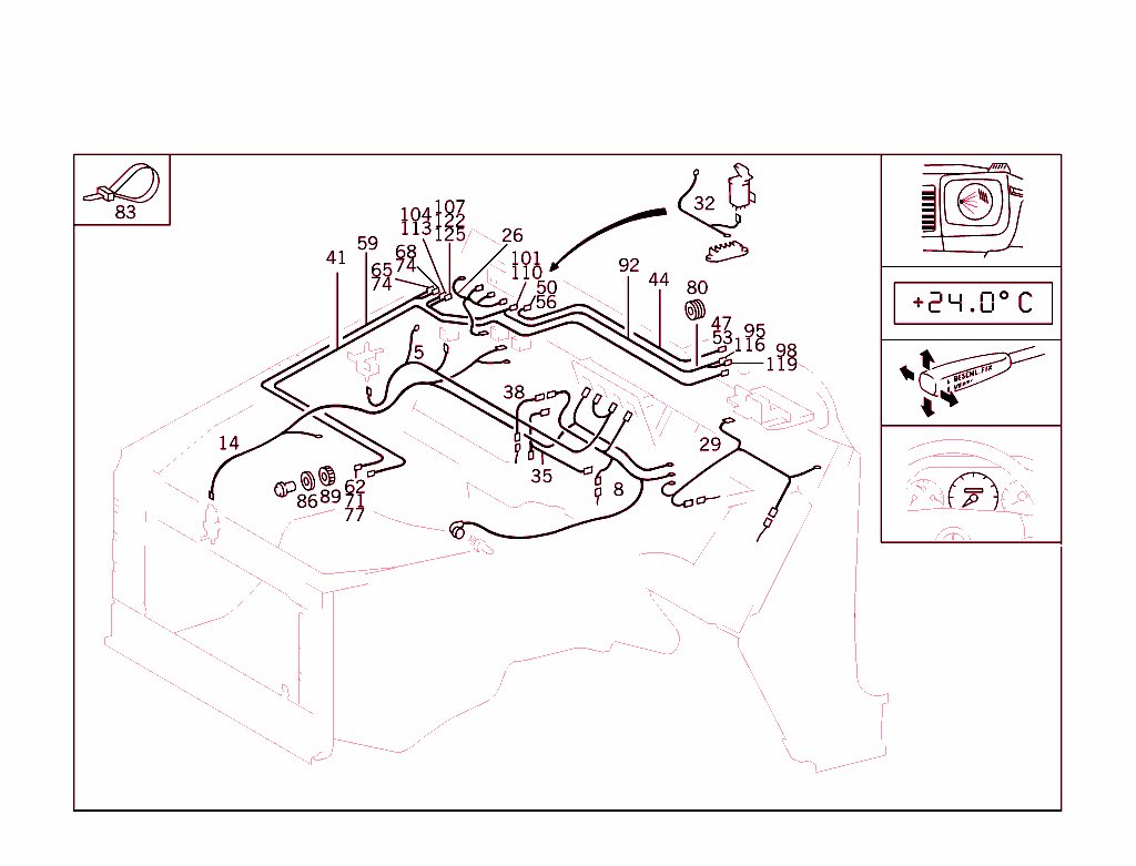 Electric Cables Used For Extra Equipment In Cowl