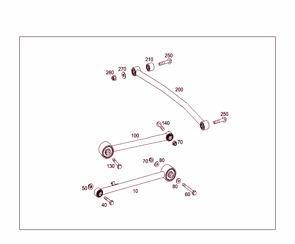 Rear Axle Longitudinal & Transverse Control Arms