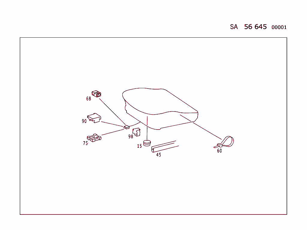Mounting Parts Used For Electric Cable Harness On Front Seat,Fabric
