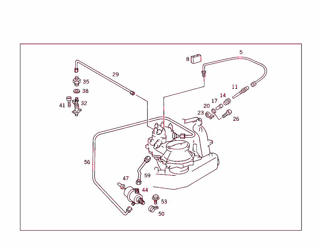 Inject.nozzles,Lines,Cold Startg.valve & Pressure Regulator, With Ke-Jetronic