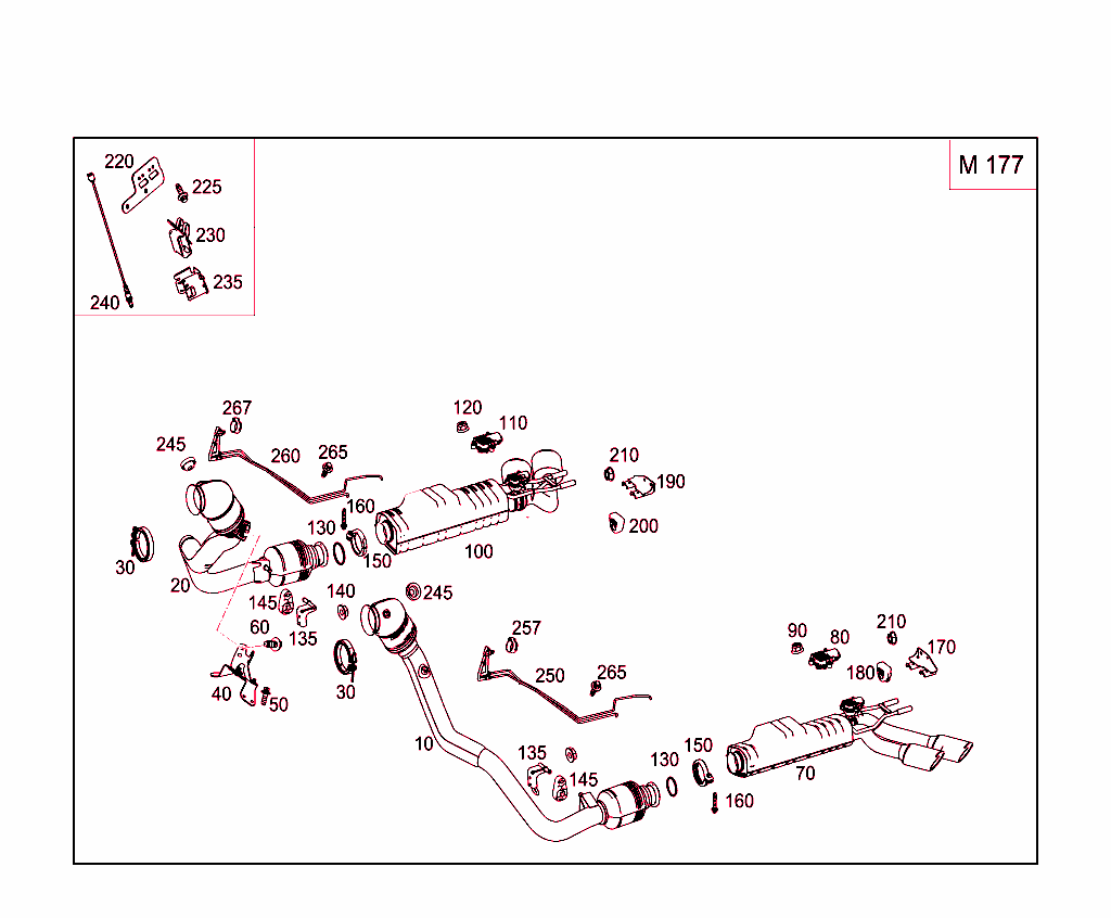 Exhaust System Used On Eight-Cylinder Gasoline Vehicles