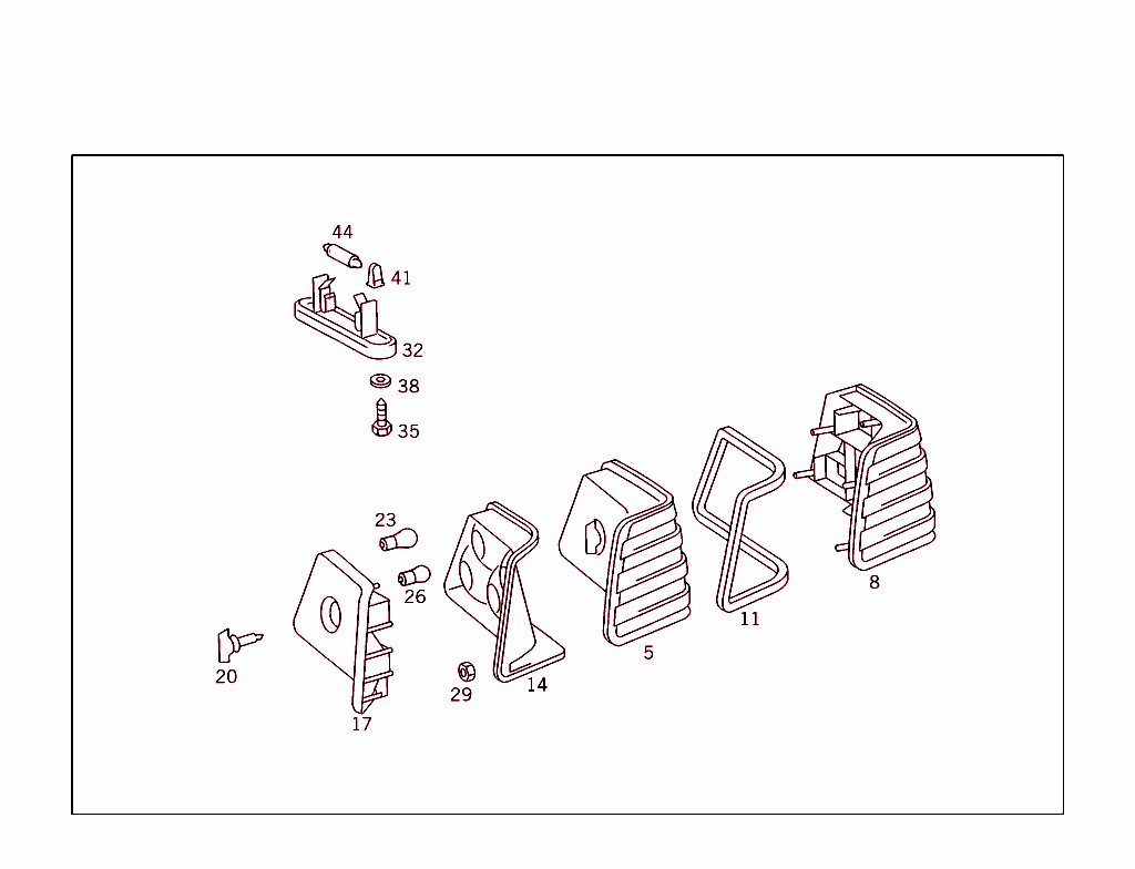 Rear Lamps And License Plate Lamp