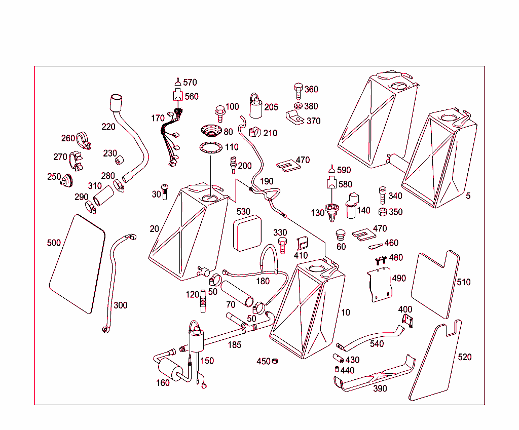 Fuel Tank With Attachment Parts