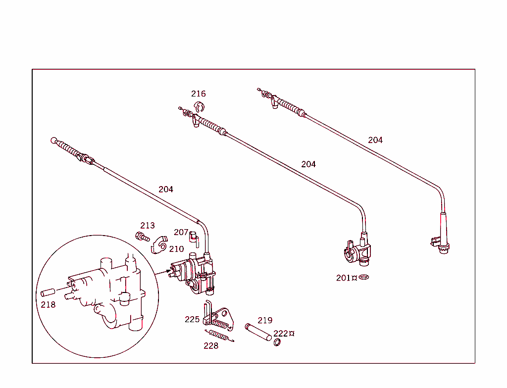 Transmission Case,Vacuum Box, Solenoid Valve,Control Pressure Cable
