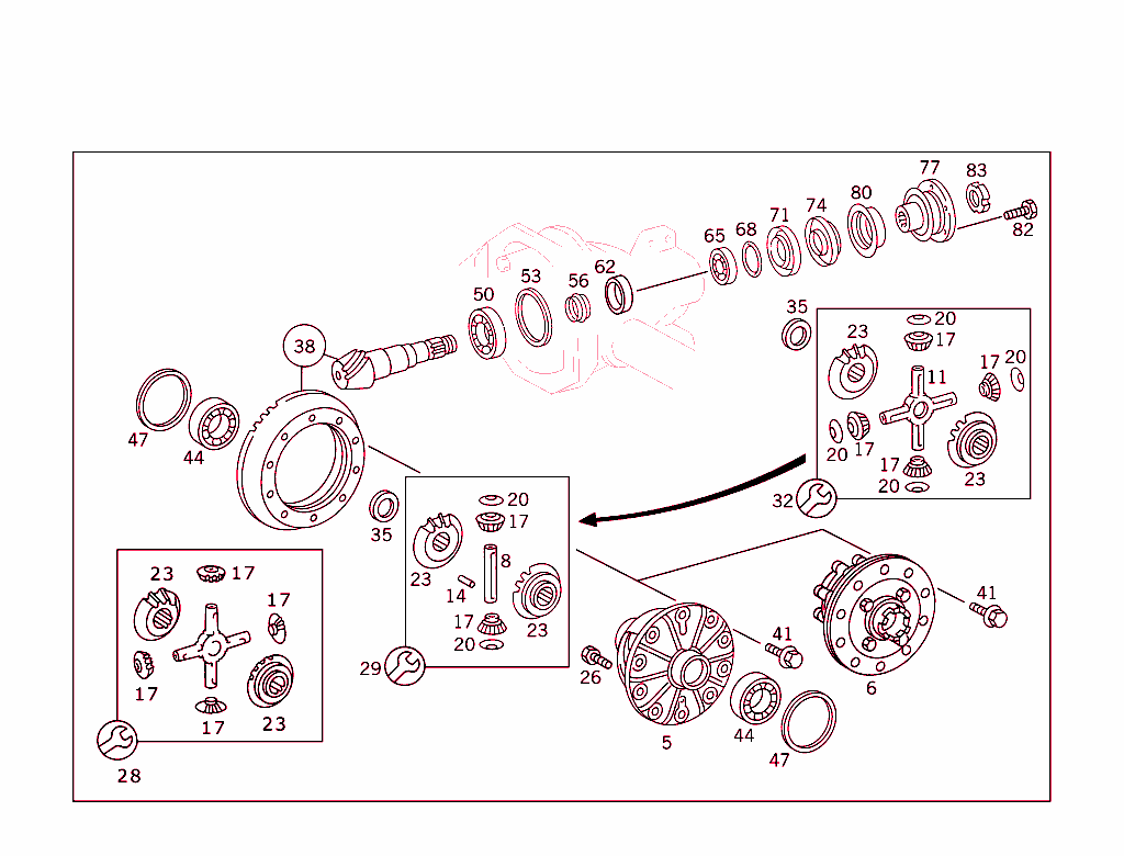 Differential Gear,Drive Shafts