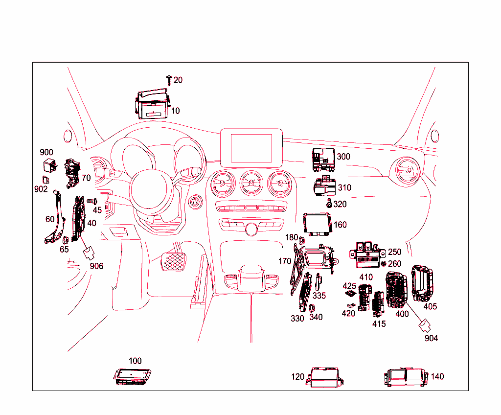Control Units,Fuse Boxes And Relays In Interior