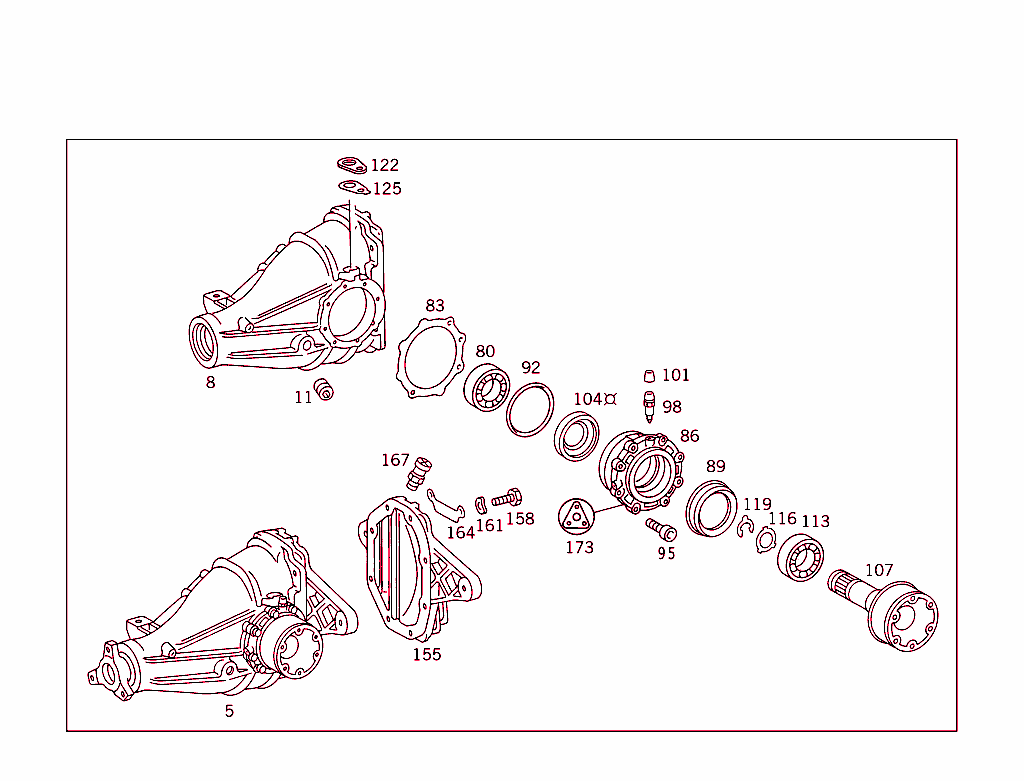 Rear Axle Housing With Differential