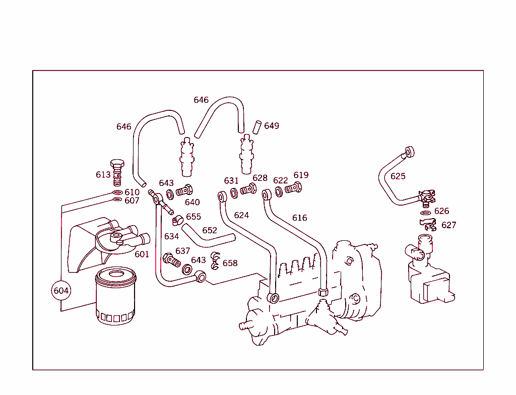 Fuel Filter,Lines And Thermostat
