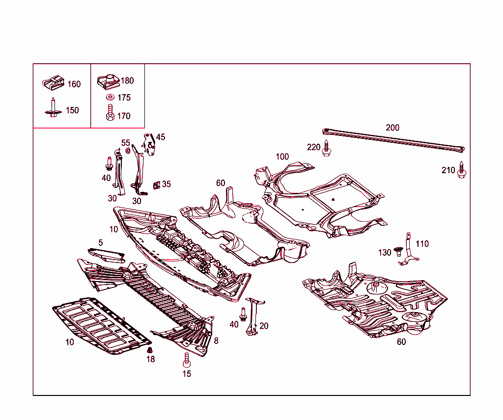Engine Compartment Panelling, Gasoline Vehicles