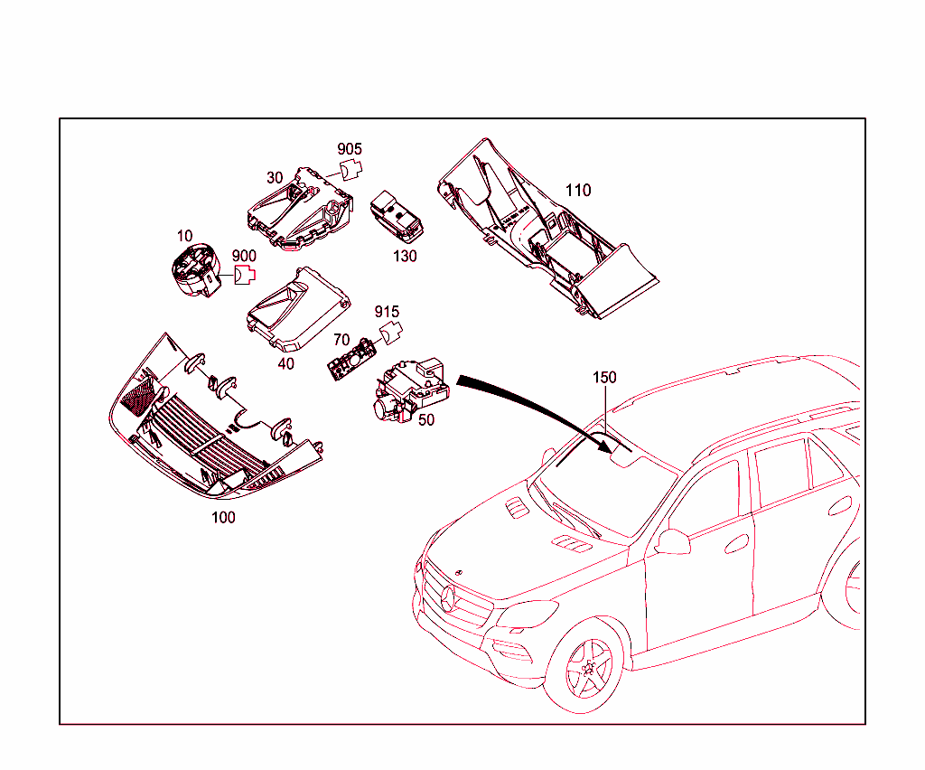 Sensors, Camera And Switch Behind Windshield