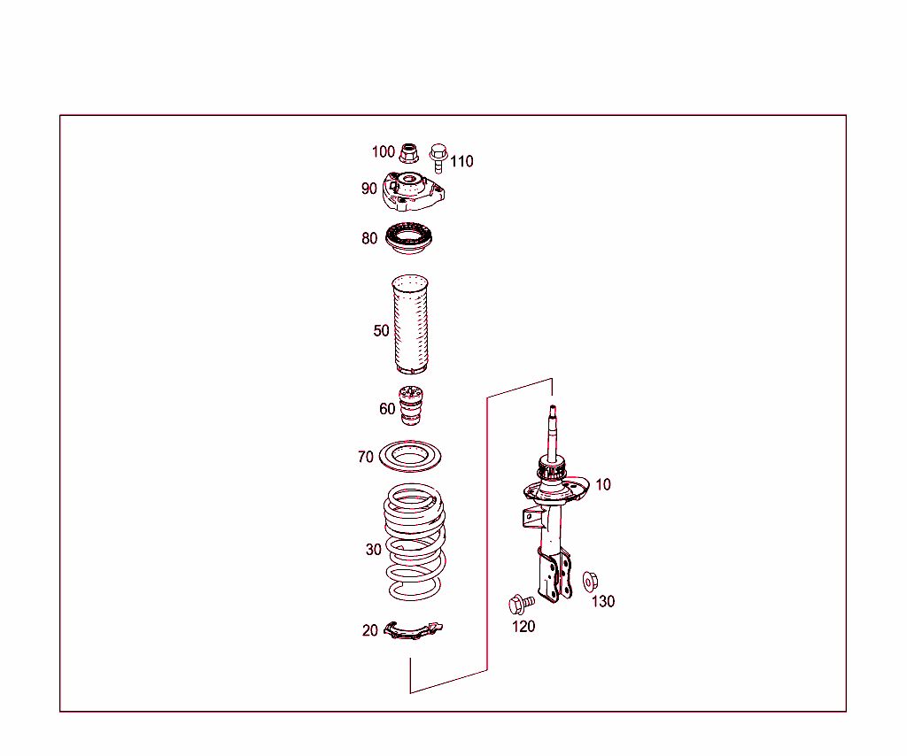 Spring Strut And Spring Strut Mounting Front