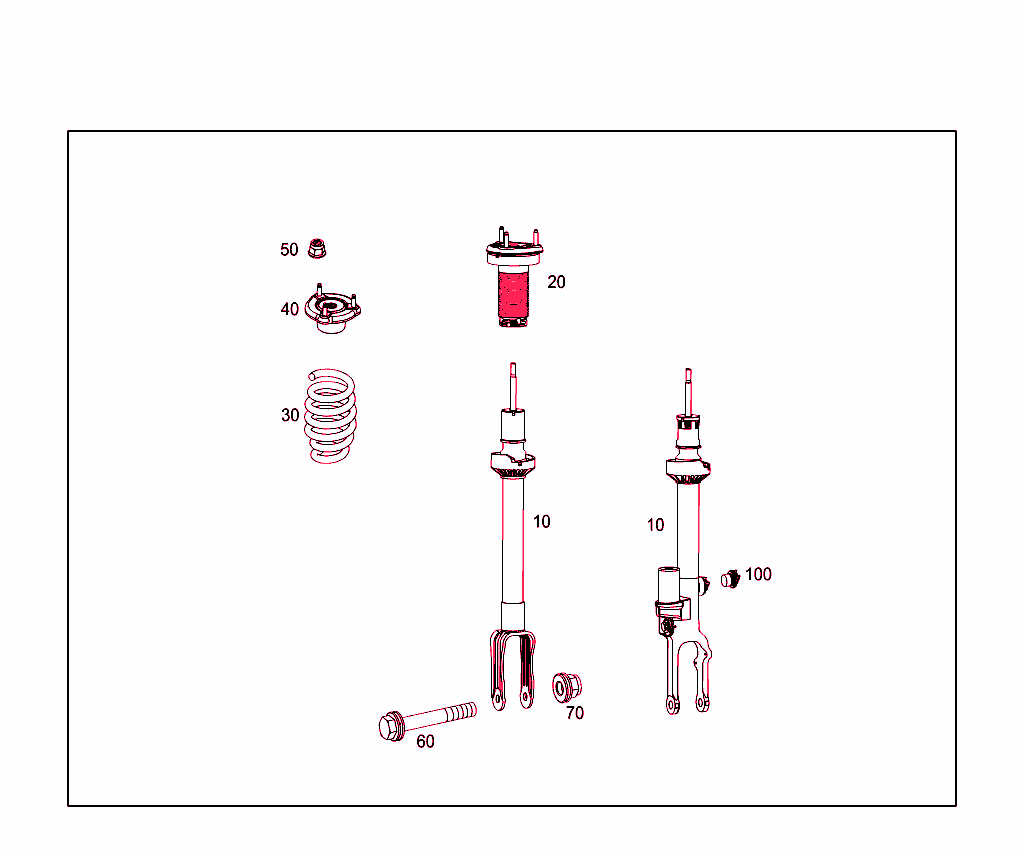 Spring Strut And Spring Strut Mounting Front