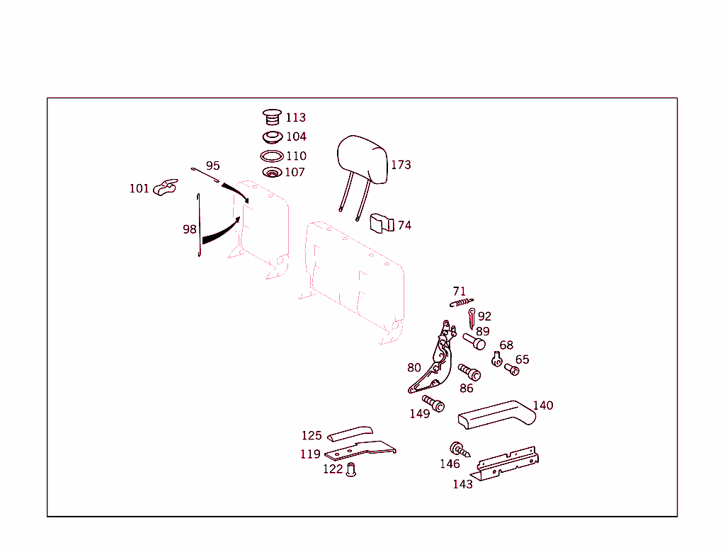 Rear Seat Bench Split (1/3:2/3)
