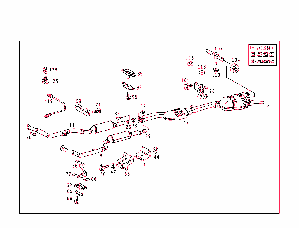 Exhaust System Used On Six-Cylinder Gasoline Vehicles