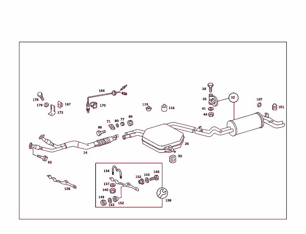 Exhaust System Used On Six-Cylinder Gasoline Vehicles