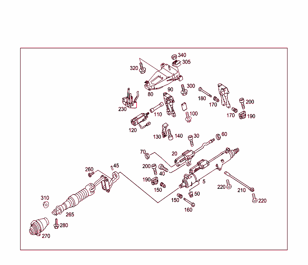 Steering Column Jacket Tube And Steering Shaft,Electrically Adjustable