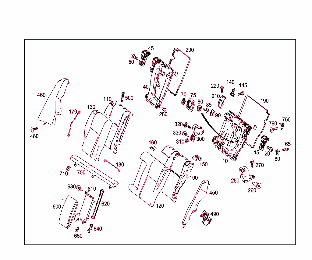 Rear Folding Backrest