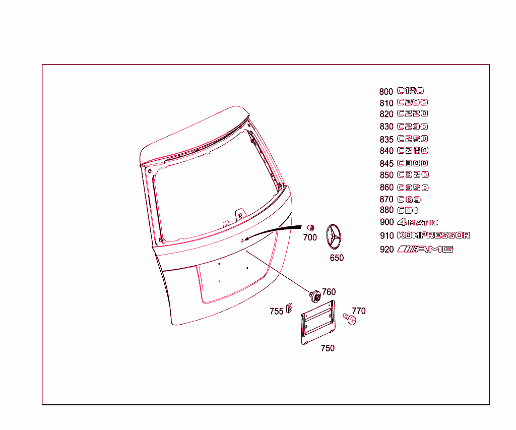 Rear Panel Door Attachment Parts, Rear Panel Door Window