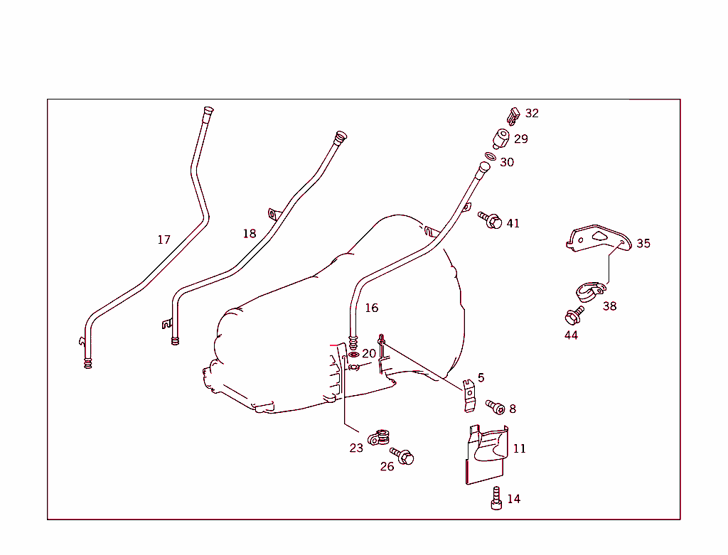 Detachable Transmission Components,Oil Filler Pipe,E-Class