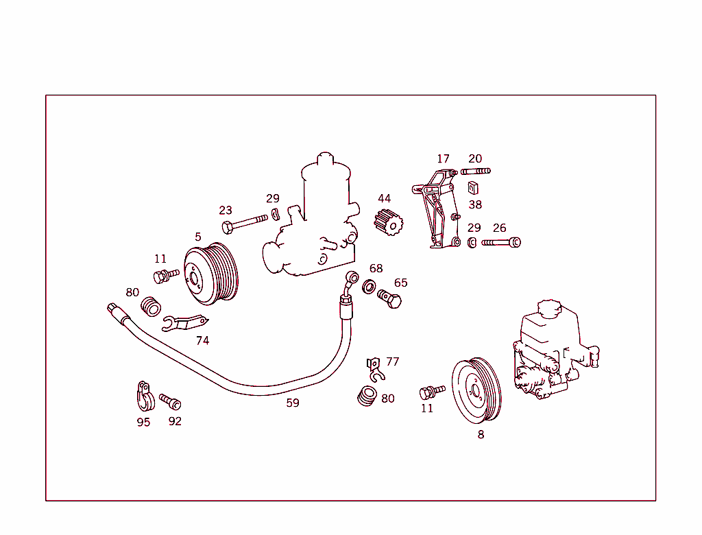 Power Steering Pump Attachment Parts