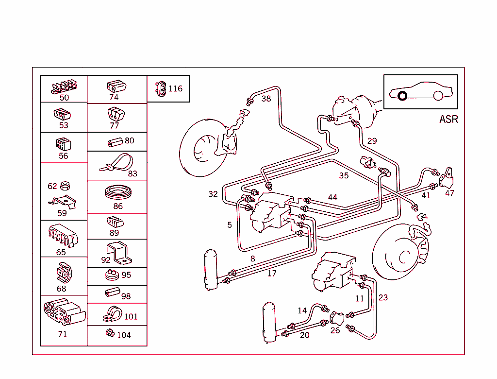 Brake Lines Used For Acceleration Skid Control (Asr)