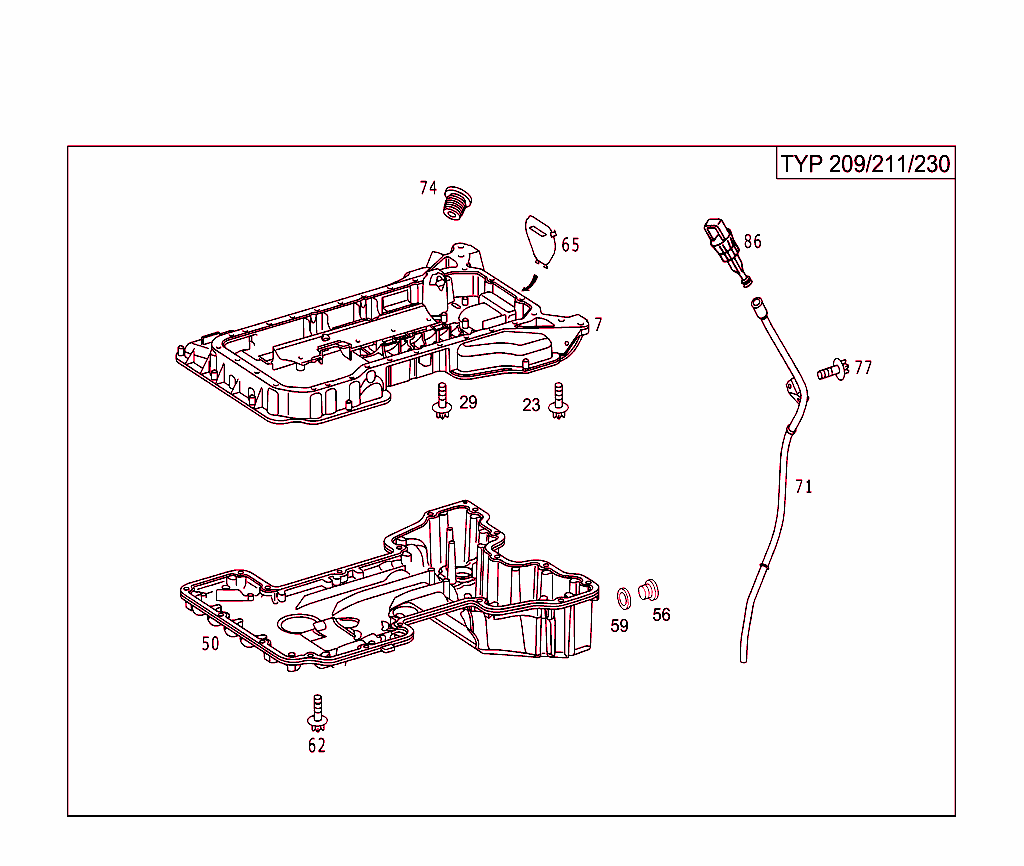 Oil Pan & Oil Level Display