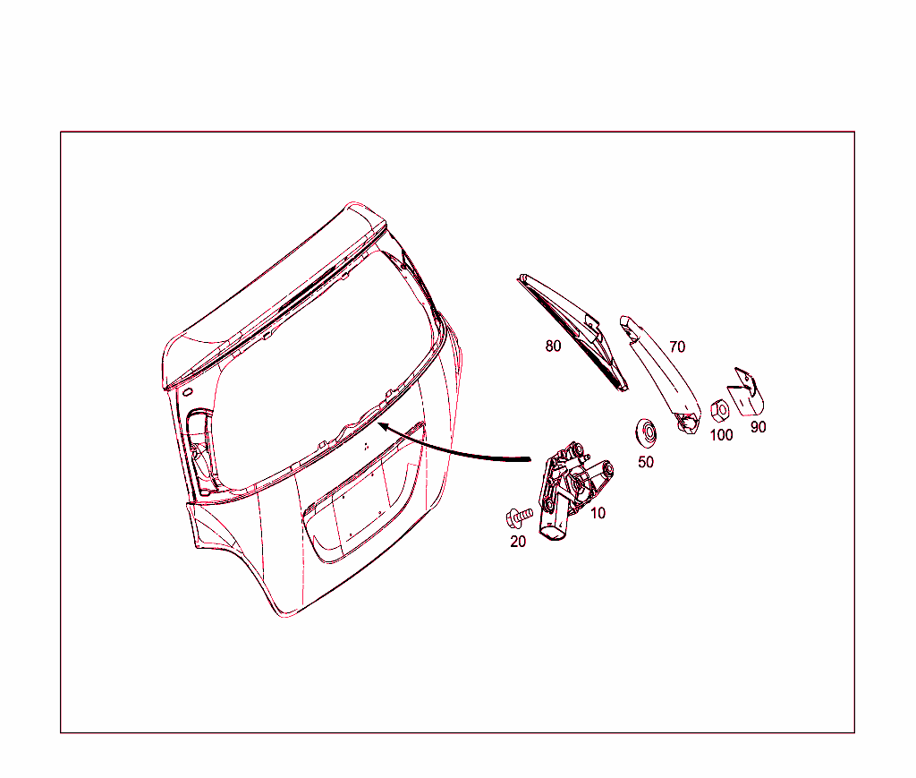 Rear Panel Door Pane Wiper