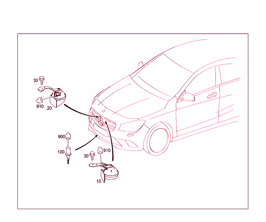 Horn And Outboard Temperature Indicator