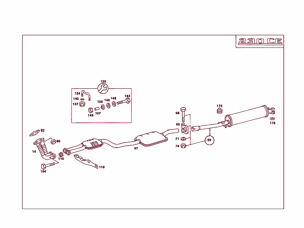 Exhaust System Used On Four-Cylinder Gasoline Vehicles