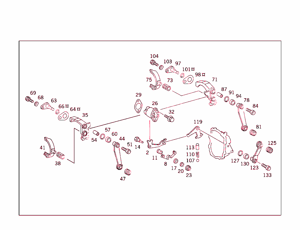 Shifting Fork,Swinging Shift Link, Shift Lever