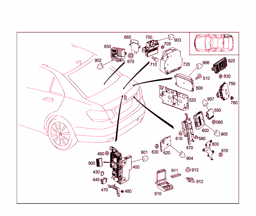 Control Modules And Relay In Trunk