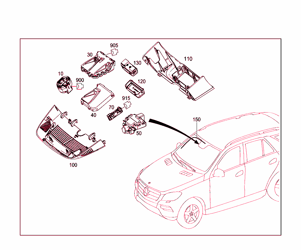 Sensors, Camera And Switch Behind Windshield
