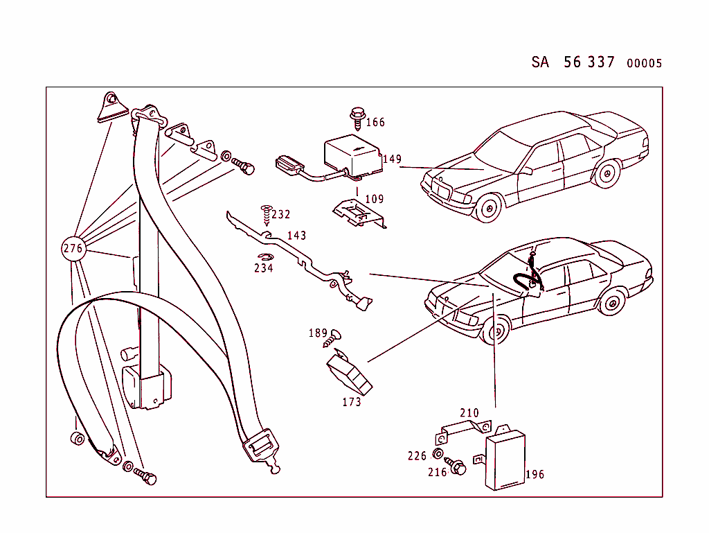 Airbag (For Types 124,201 Electrical Parts,See Standard Version)